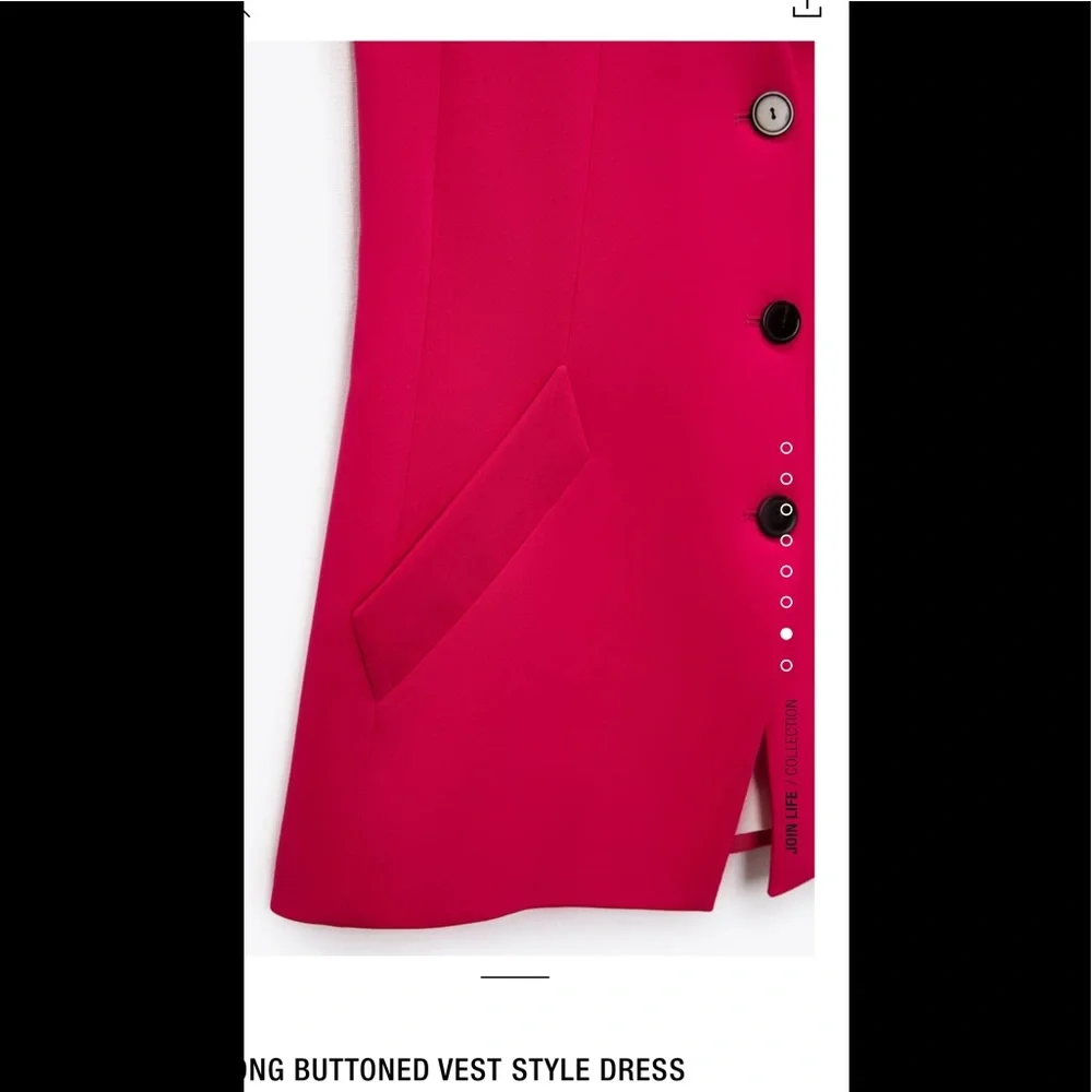 Zara long buttoned vest style dress - Picture 7 of 8